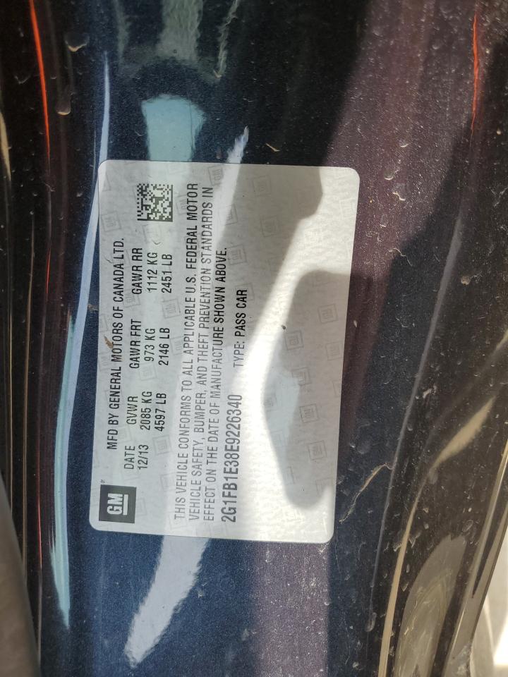 2014 Chevrolet Camaro Lt VIN: 2G1FB1E38E9226340 Lot: 57278624