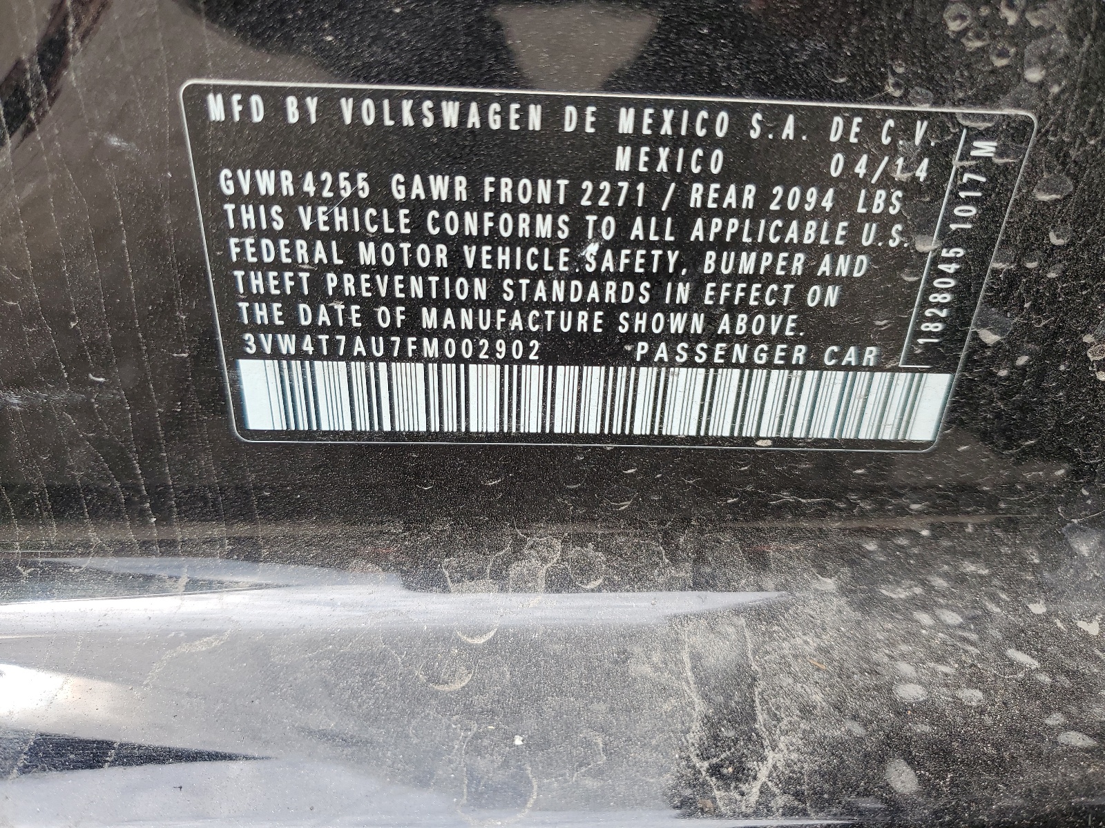 3VW4T7AU7FM002902 2015 Volkswagen Gti