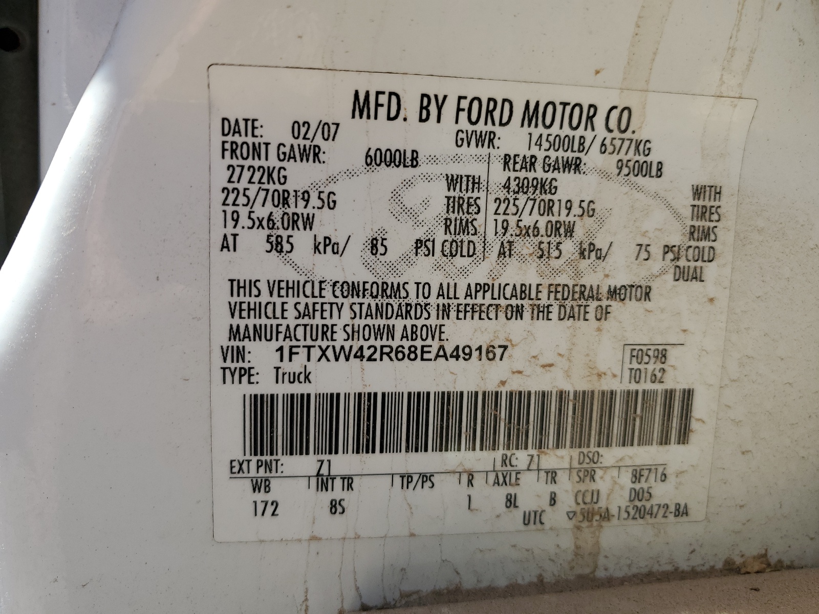 1FTXW42R68EA49167 2008 Ford F450 Super Duty