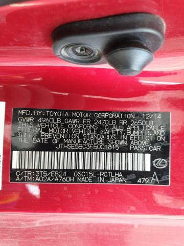 JTHSE5BC3F5001815 - 2015 LEXUS RC 350 - #58794544