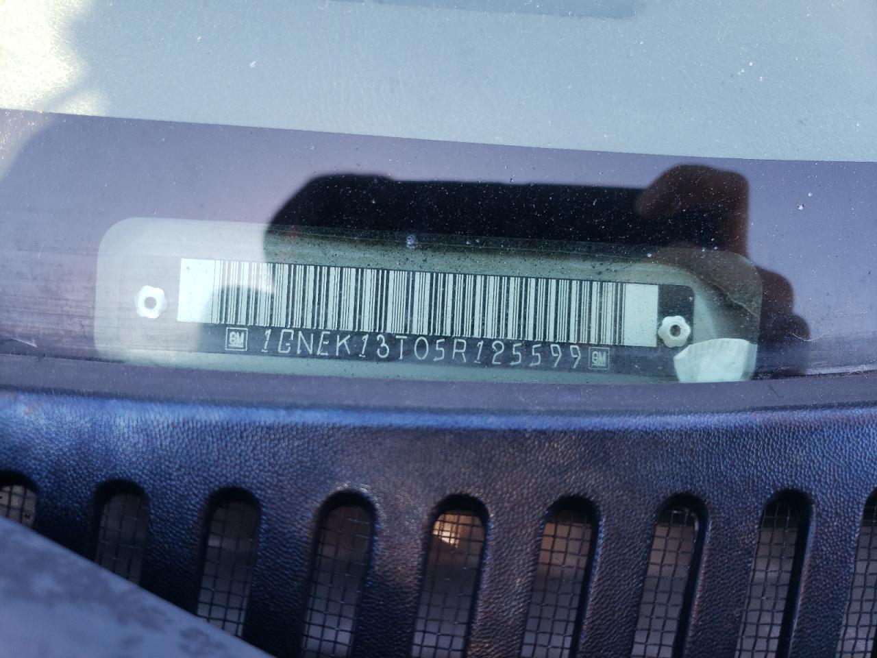 2005 Chevrolet Tahoe K1500 VIN: 1GNEK13T05R125599 Lot: 58405604