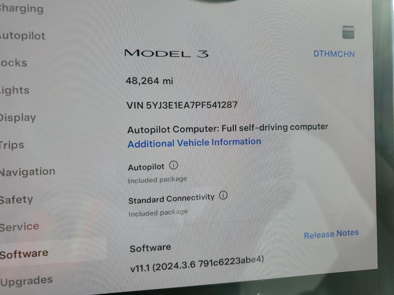 2023 Tesla Model 3 VIN: 5YJ3E1EA7PF541287 Lot: 57947854