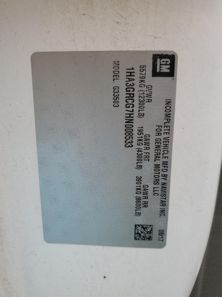 2017 Chevrolet Express G3500 VIN: 1HA3GRCG7HN008533 Lot: 56954704