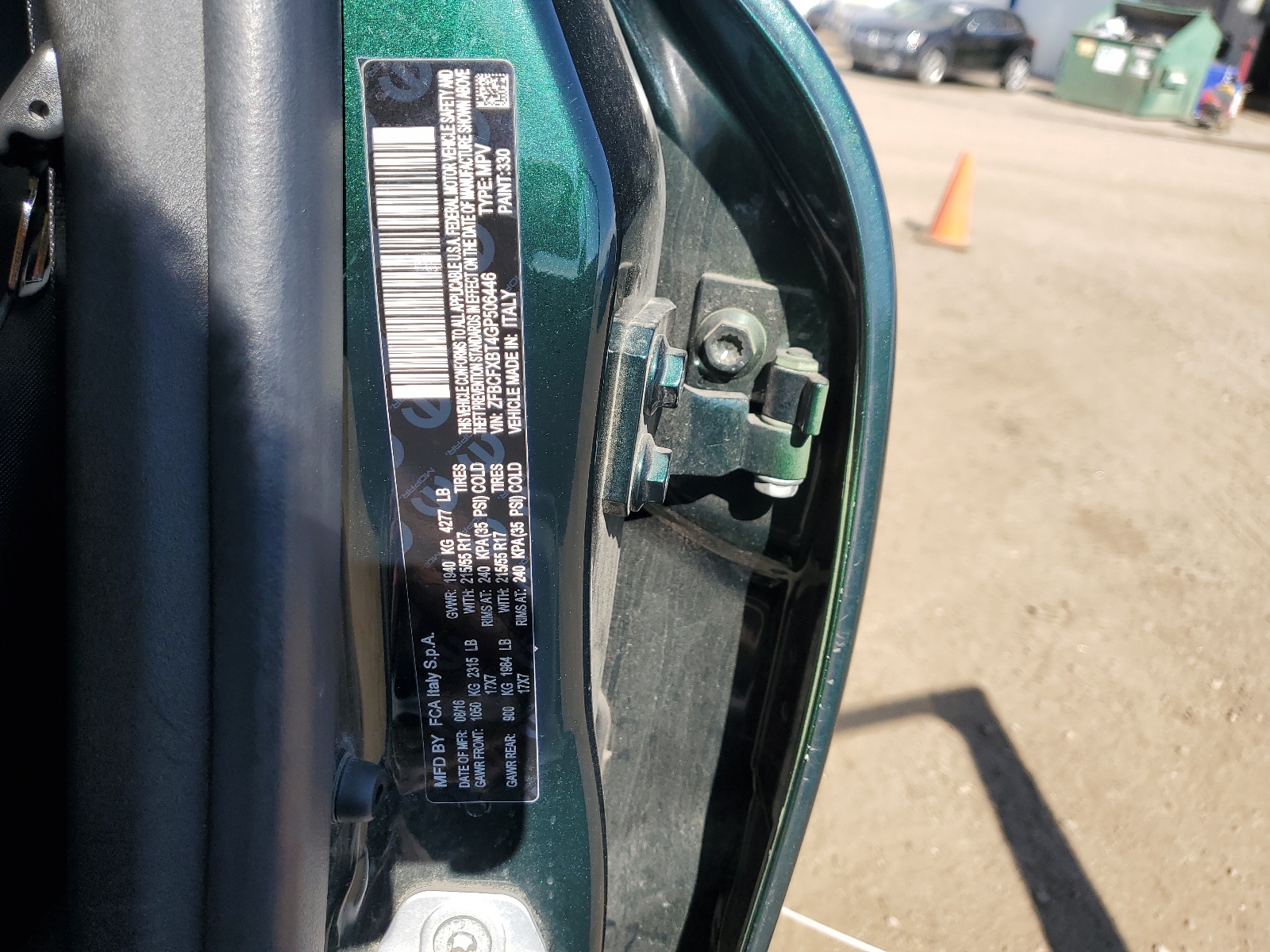 ZFBCFXBT4GP506446 2016 Fiat 500X Easy