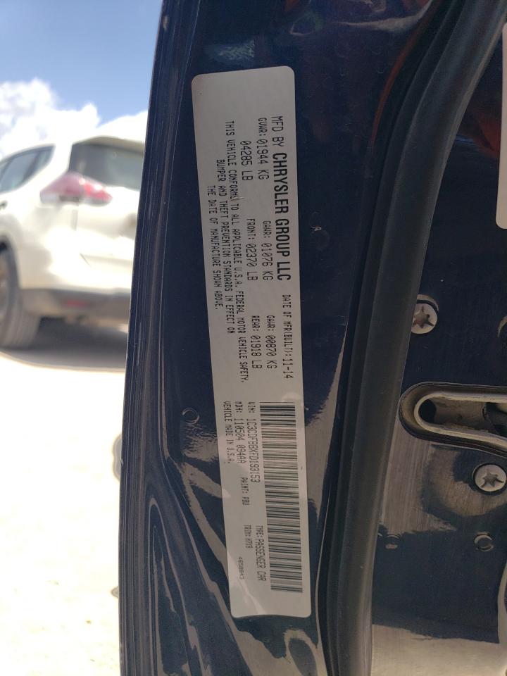 2015 Dodge Dart Sxt VIN: 1C3CDFBBXFD193153 Lot: 59239614