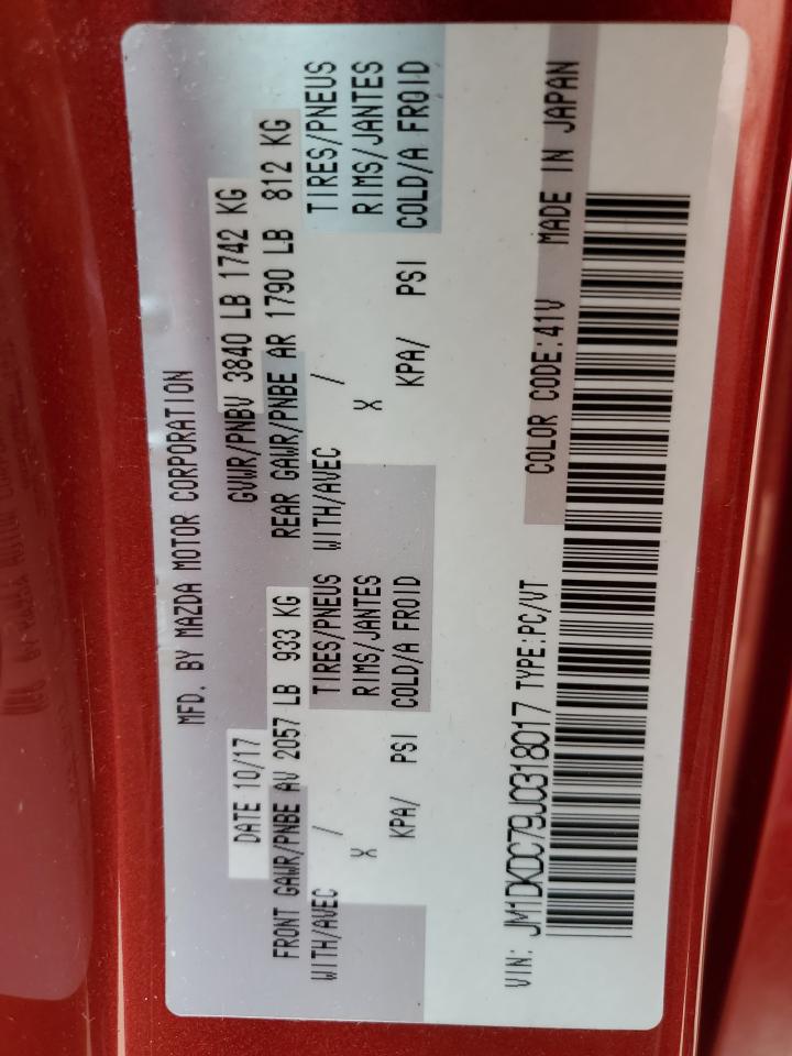 2018 Mazda Cx-3 Touring VIN: JM1DKDC79J0318017 Lot: 59169454