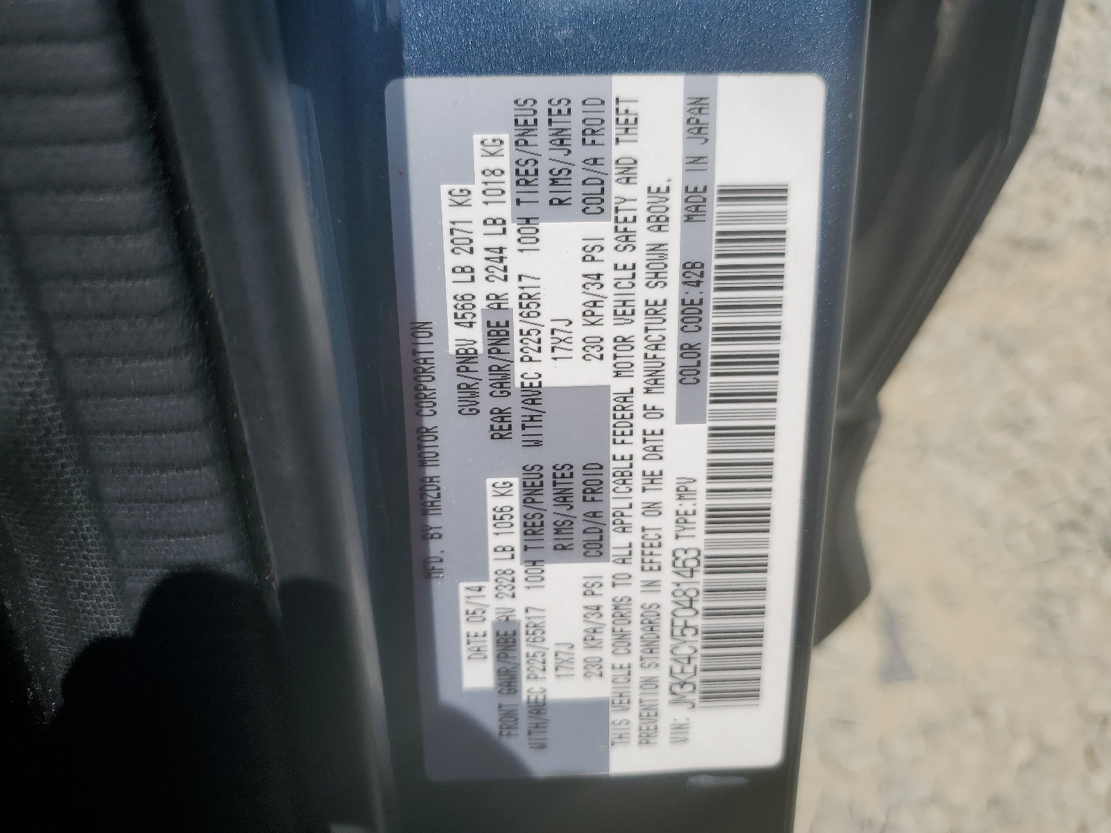 JM3KE4CY5F0481463 2015 Mazda Cx-5 Touring