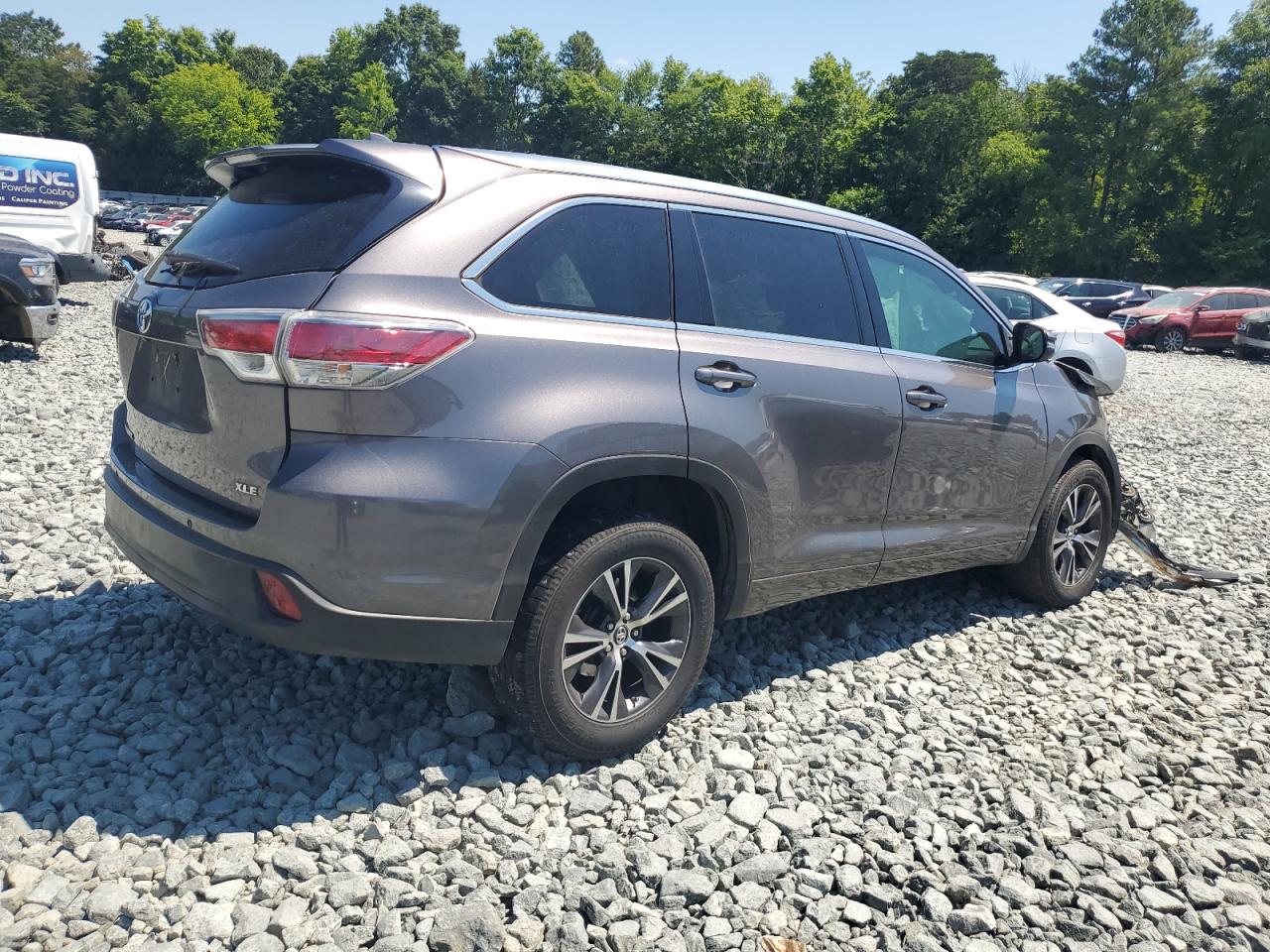 2016 Toyota Highlander Xle VIN: 5TDKKRFH0GS163646 Lot: 61010294