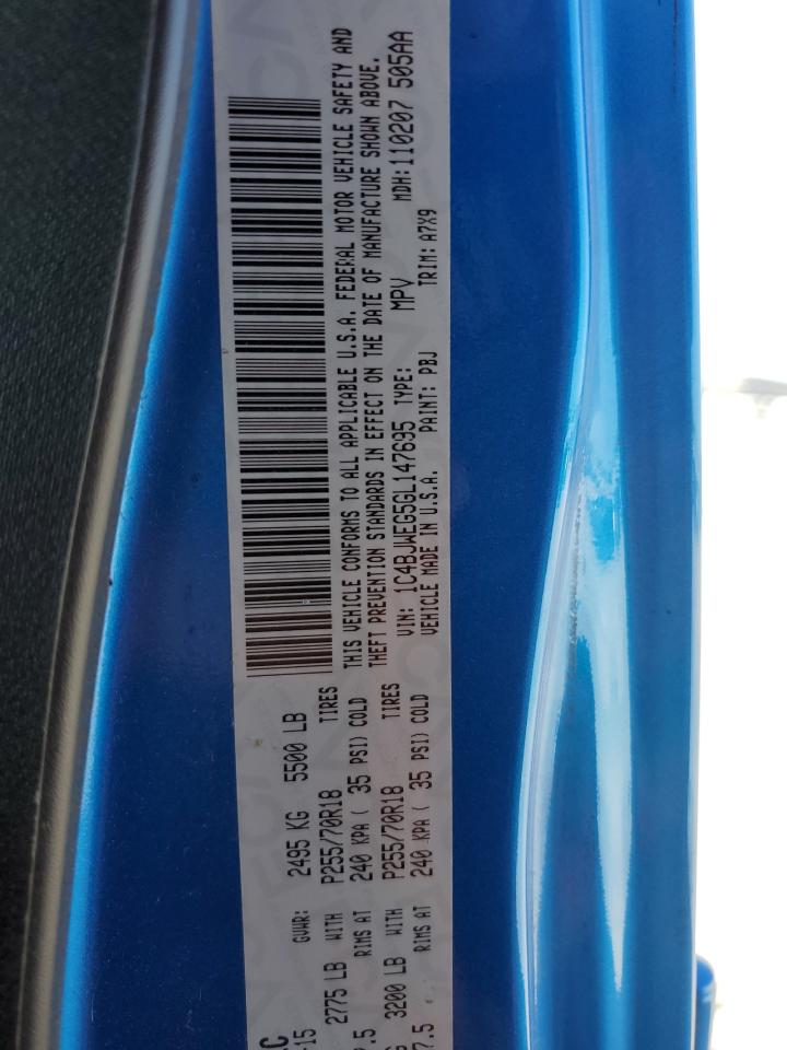 2016 Jeep Wrangler Unlimited Sahara VIN: 1C4BJWEG5GL147695 Lot: 57722874