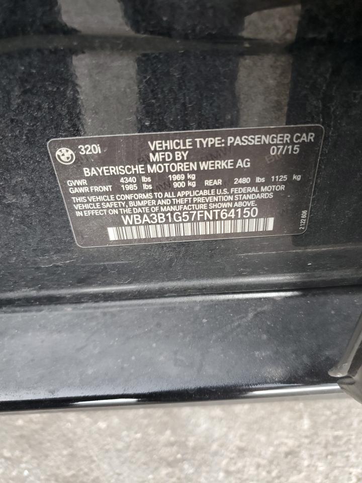 2015 BMW 320 I VIN: WBA3B1G57FNT64150 Lot: 61089274