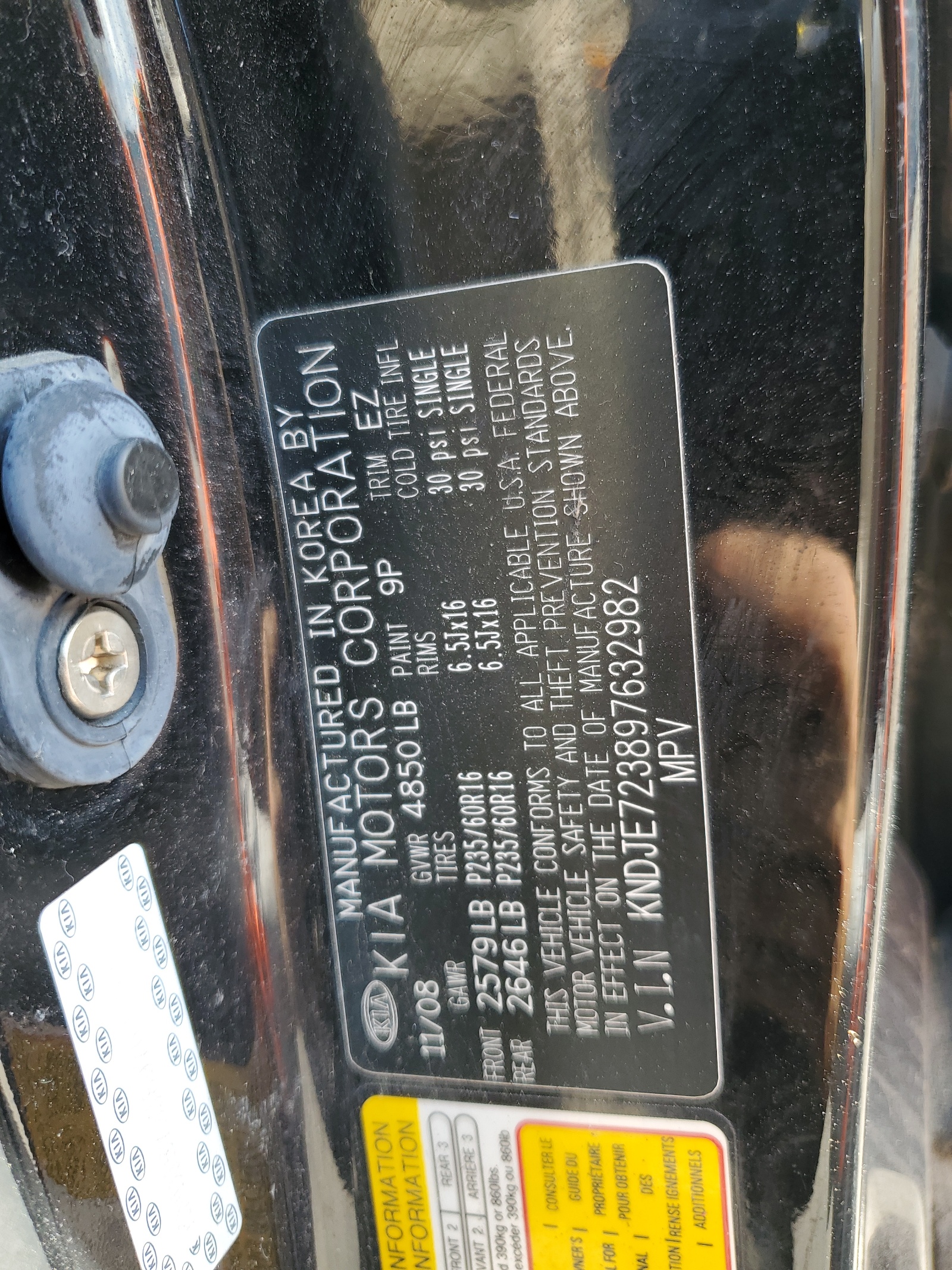 KNDJE723897632982 2009 Kia Sportage Lx