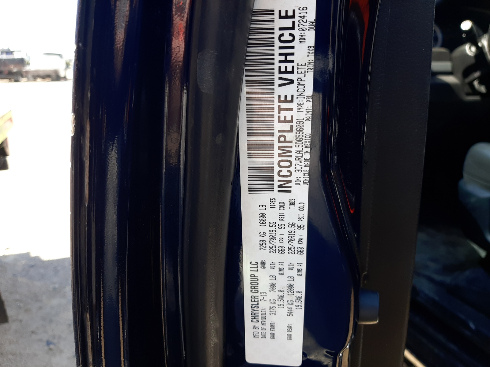 3C7WRLAL5DG596091 2013 Ram 4500