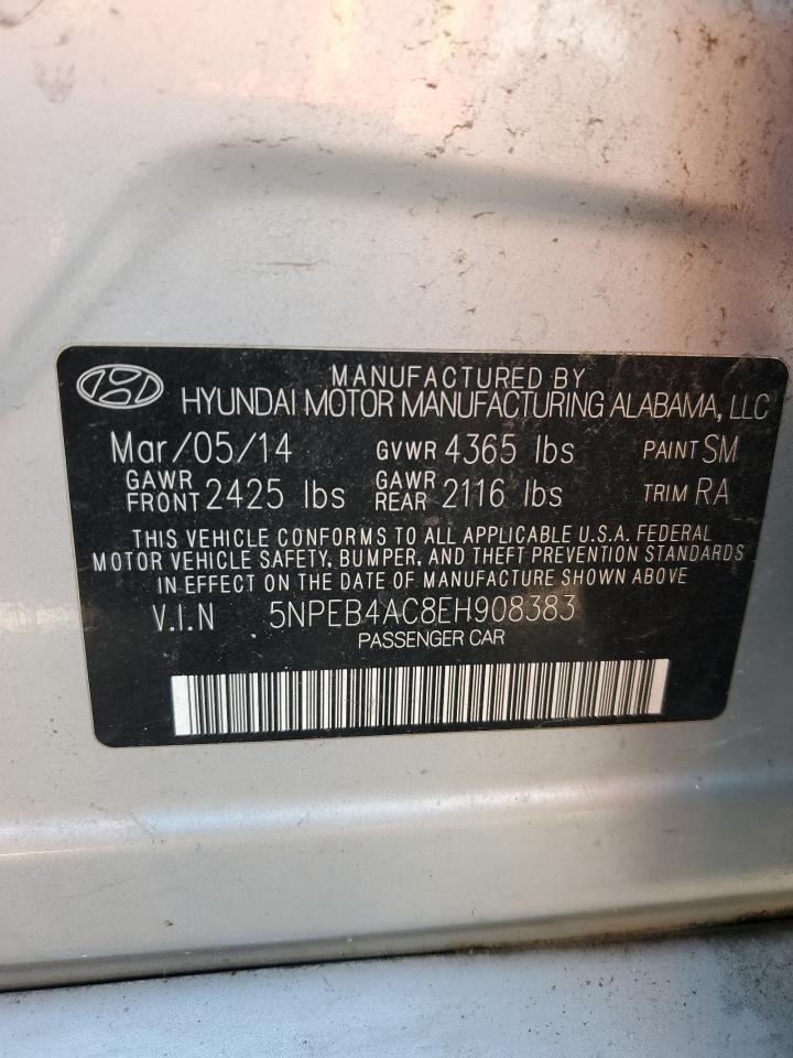 5NPEB4AC8EH908383 2014 Hyundai Sonata Gls