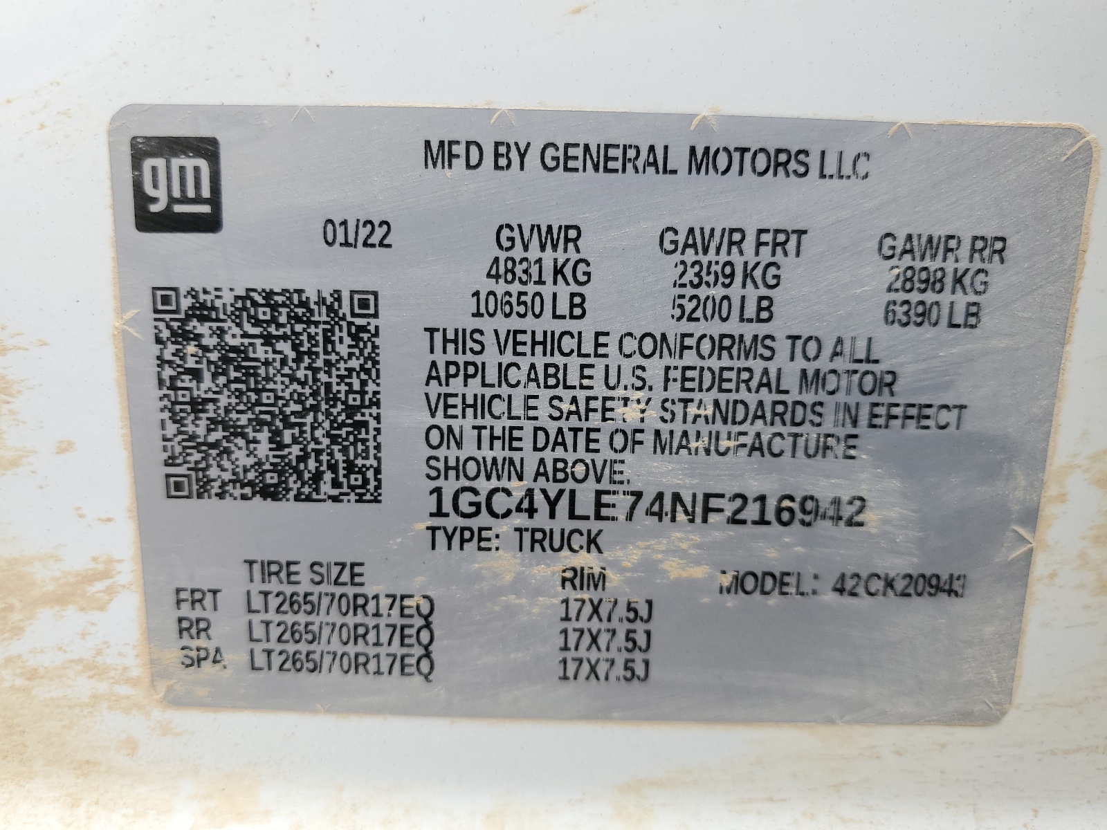 1GC4YLE74NF216942 2022 Chevrolet Silverado K2500 Heavy Duty