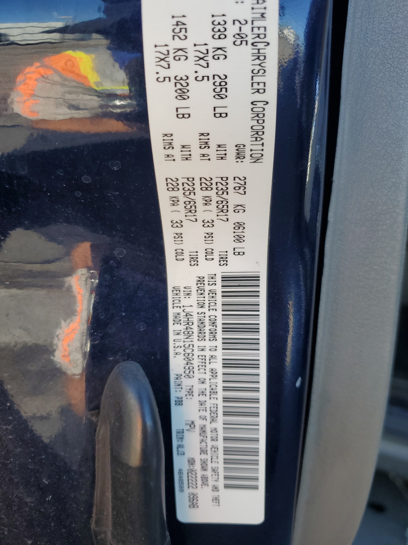 1J4HR48N15C604950 2005 Jeep Grand Cherokee Laredo