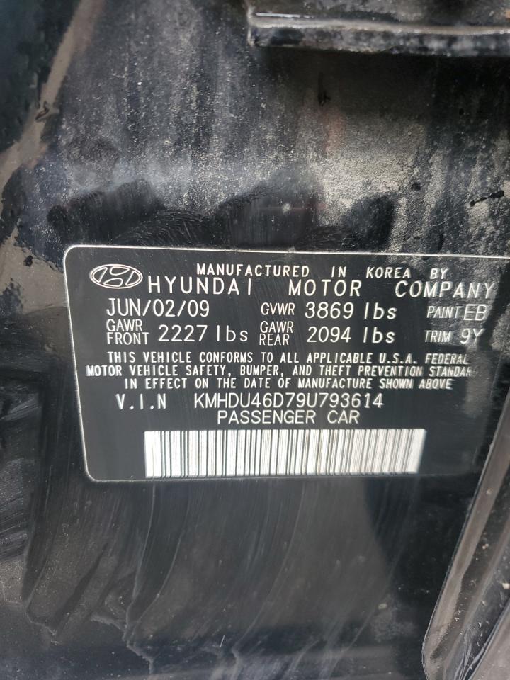 KMHDU46D79U793614 2009 Hyundai Elantra Gls