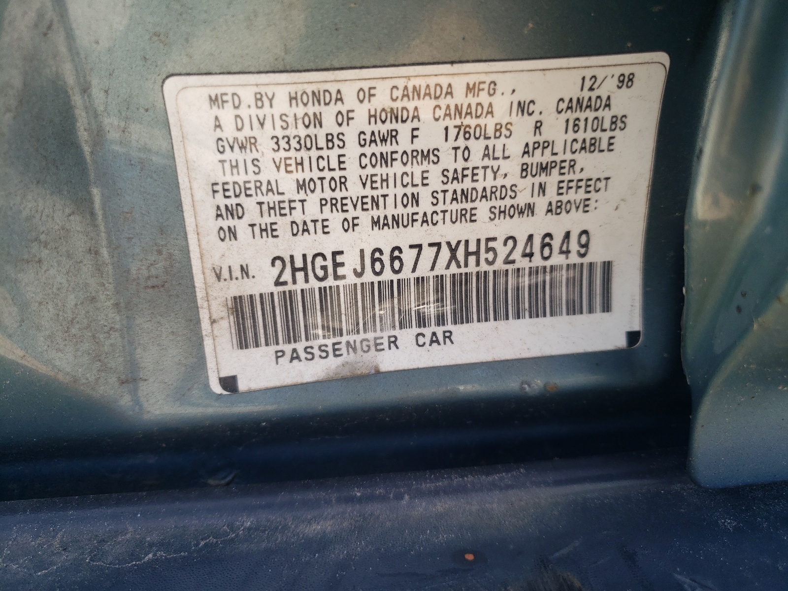 2HGEJ6677XH524649 1999 Honda Civic Lx