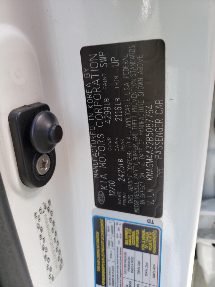 2011 Kia Optima Lx VIN: KNAGM4A72B5087764 Lot: 58058774