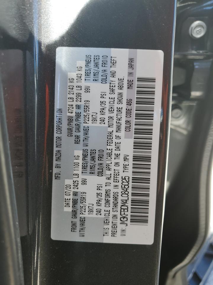 2020 Mazda Cx-5 Grand Touring VIN: JM3KFBDM4L0845025 Lot: 60607174