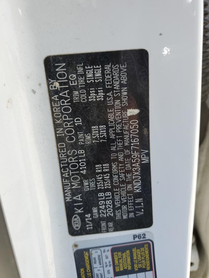 2015 Kia Soul ! VIN: KNDJX3A59F7167050 Lot: 60675104