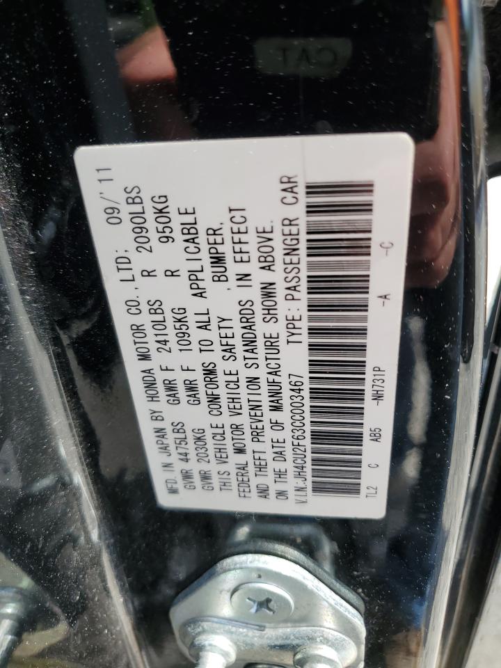 JH4CU2F63CC003467 2012 Acura Tsx Tech