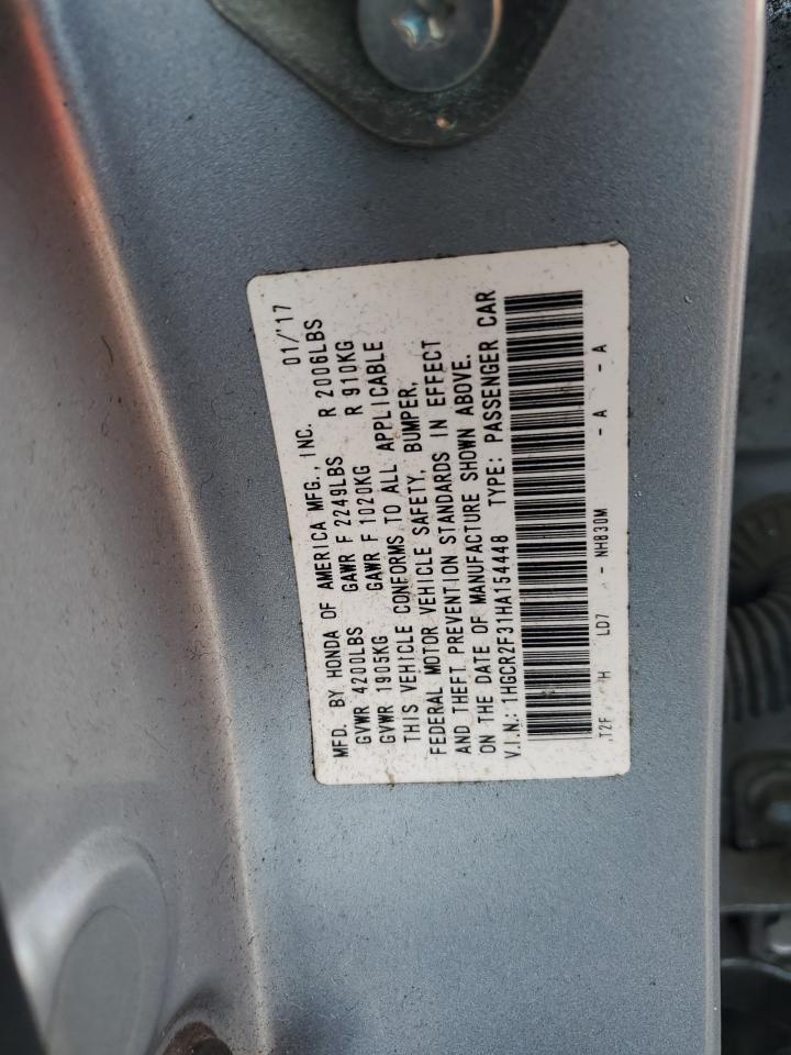 1HGCR2F31HA154448 2017 Honda Accord Lx