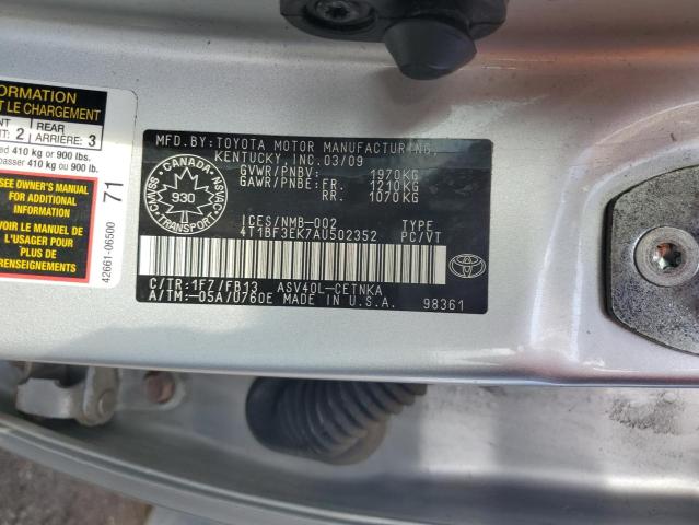 2010 TOYOTA CAMRY BASE