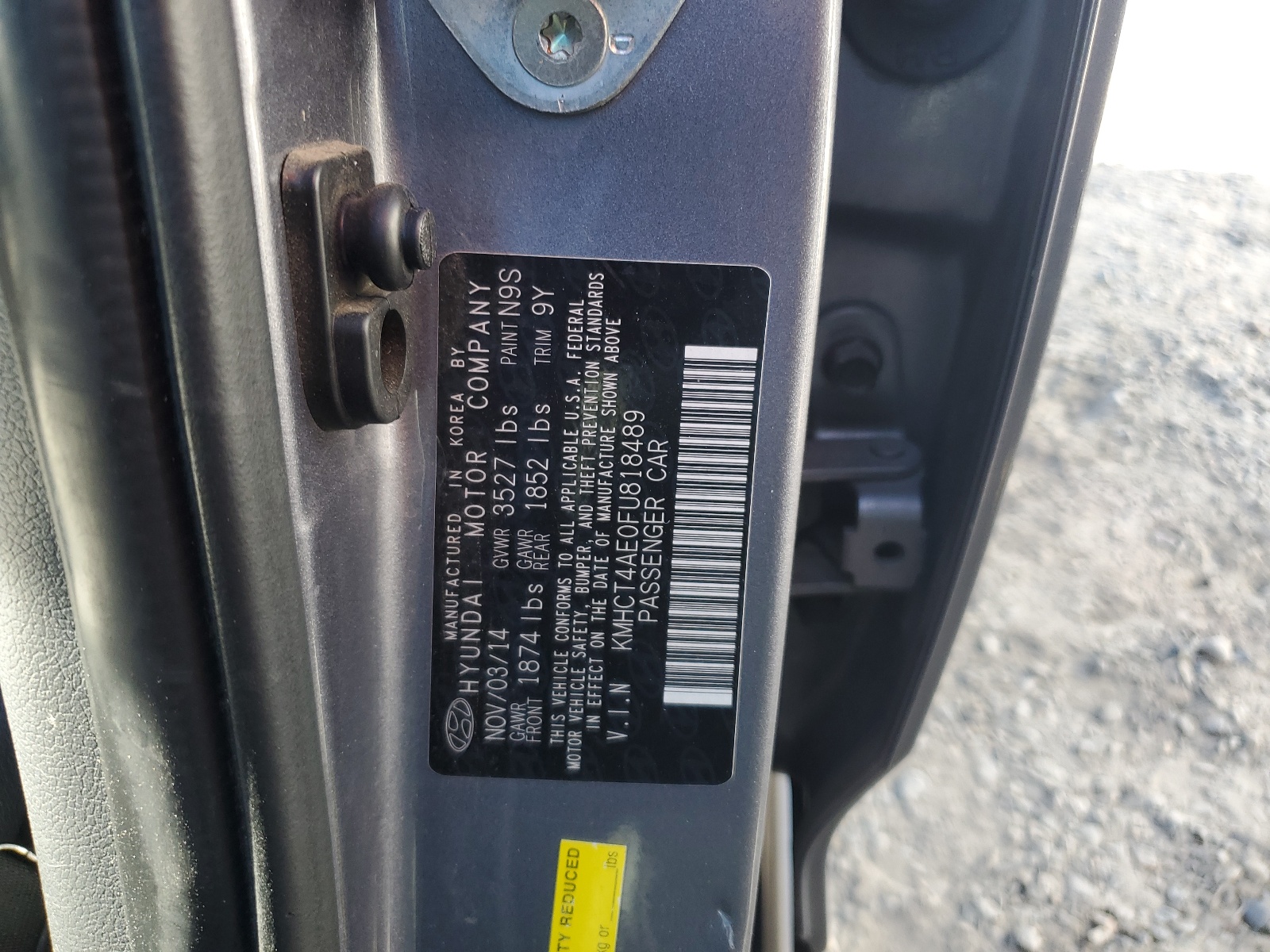 KMHCT4AE0FU818489 2015 Hyundai Accent Gls