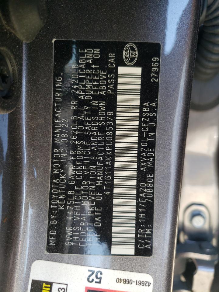 VIN 4T1G11AKXPU085378 2023 TOYOTA CAMRY no.12