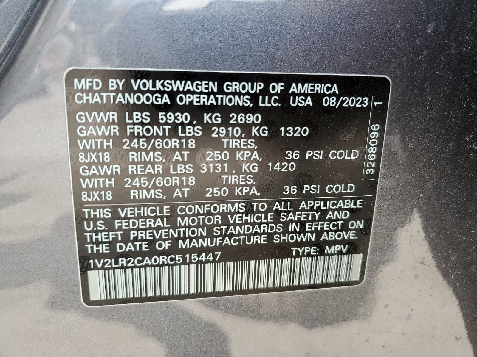 1V2LR2CA0RC515447 2024 Volkswagen Atlas Se