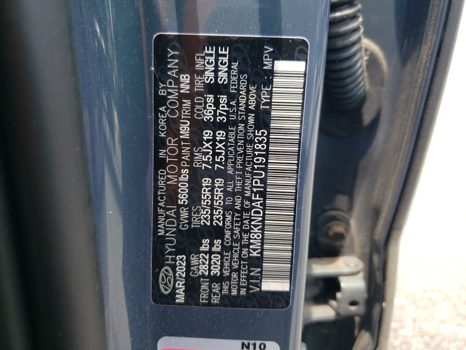 KM8KNDAF1PU191835 2023 Hyundai Ioniq 5 Sel