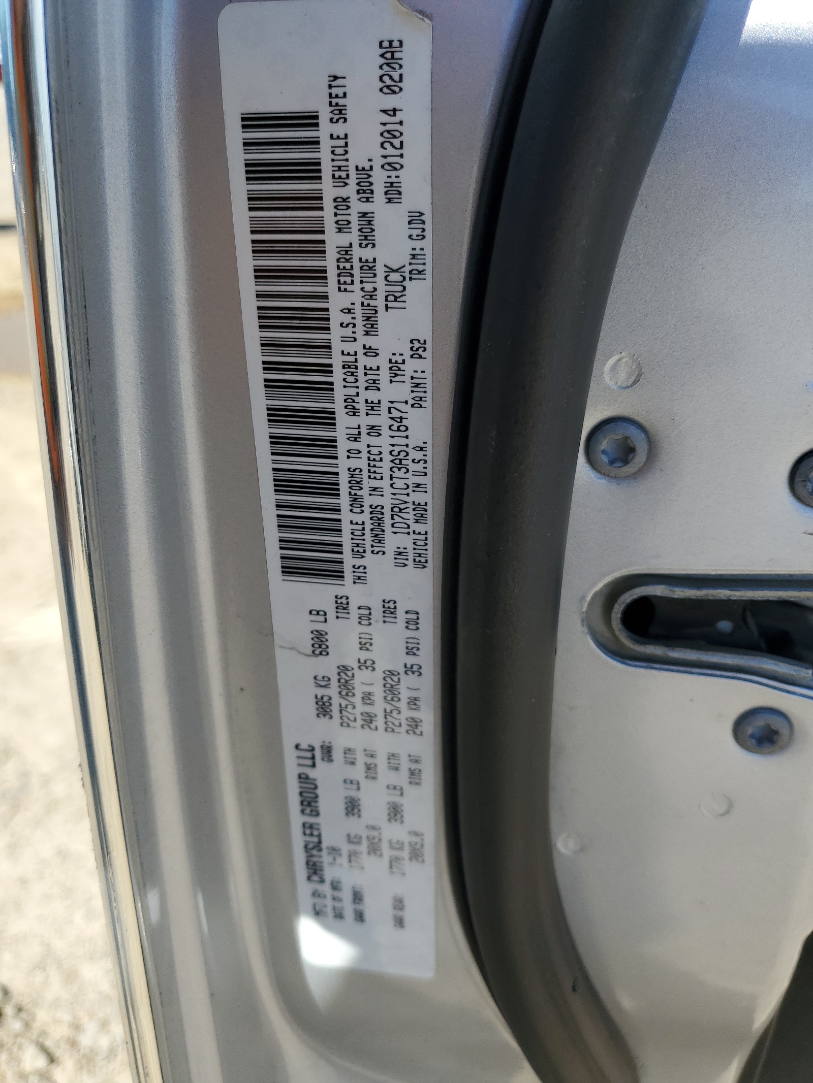 1D7RV1CT3AS116471 2010 Dodge Ram 1500