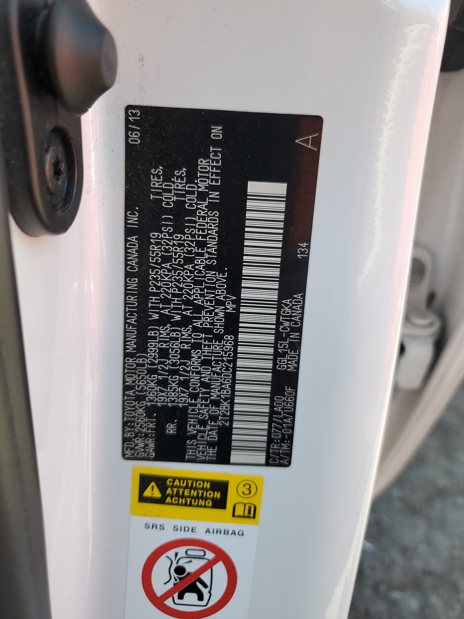 2T2BK1BA6DC215968 2013 Lexus Rx 350 Base