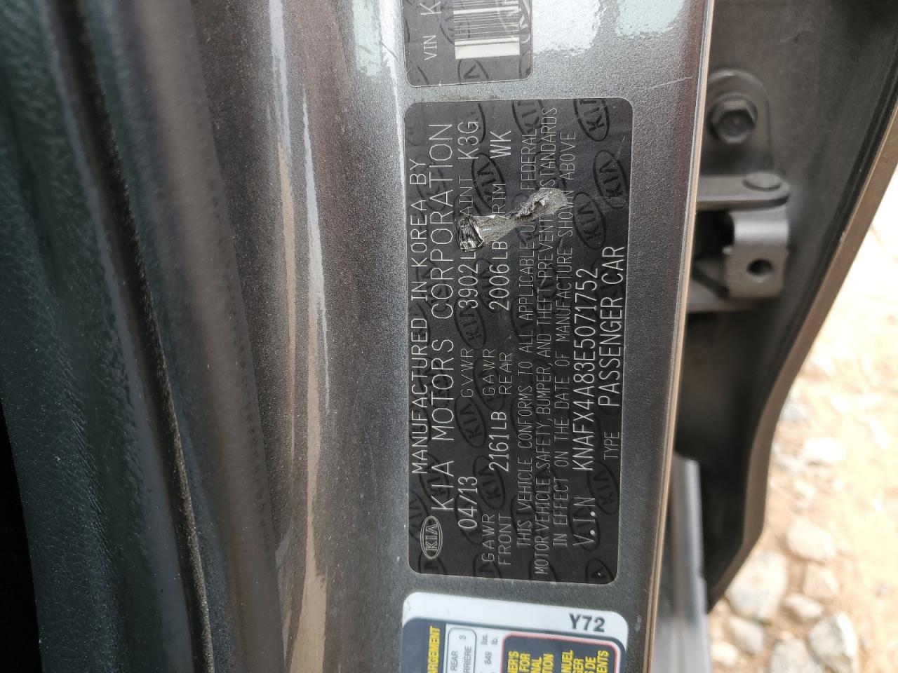 2014 Kia Forte Ex VIN: KNAFX4A83E5071752 Lot: 60718934