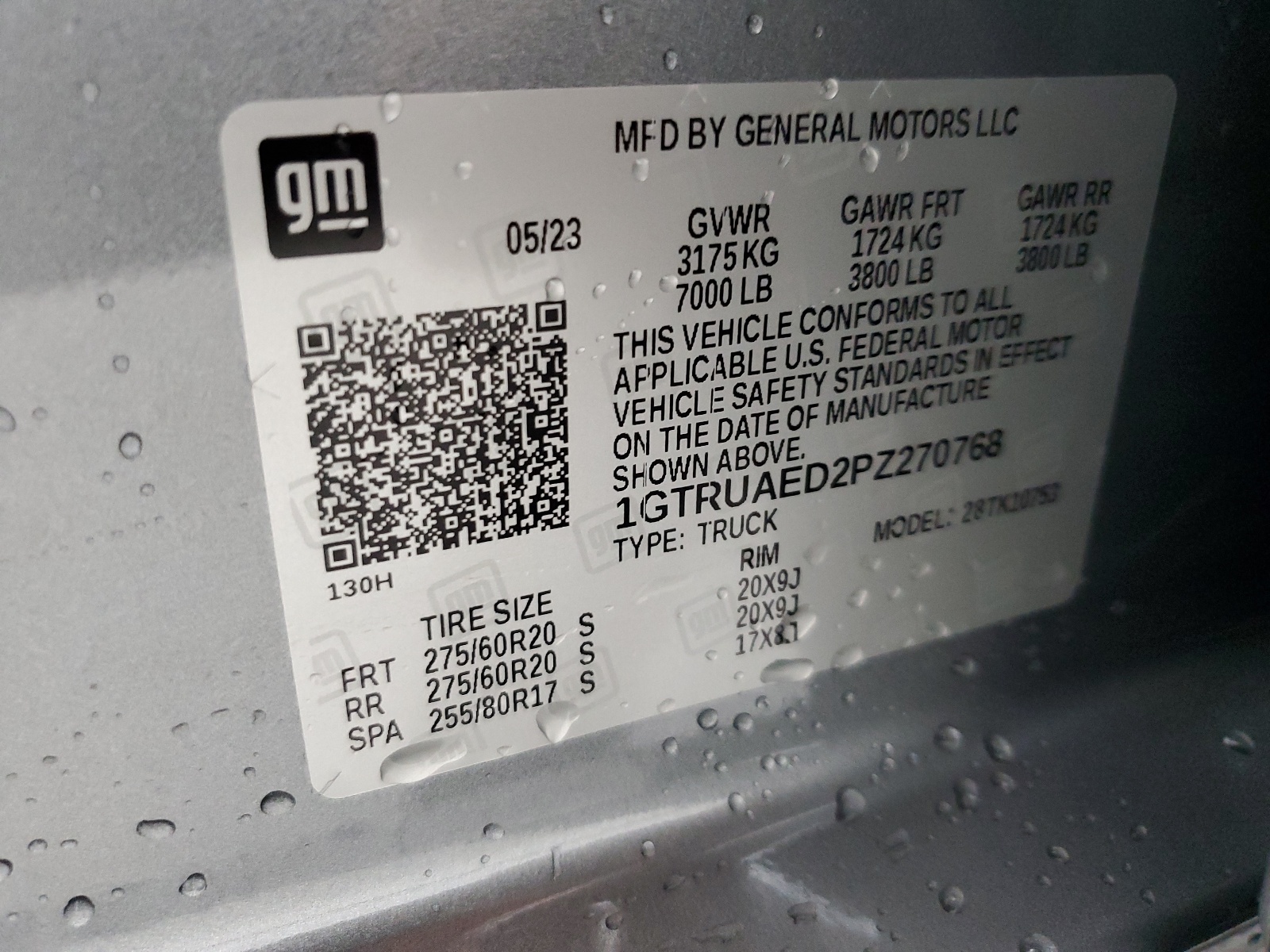 1GTRUAED2PZ270768 2023 GMC Sierra K1500