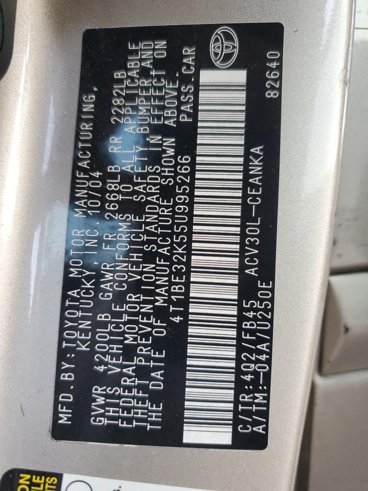 2005 Toyota Camry Le VIN: 4T1BE32K55U995266 Lot: 58202994