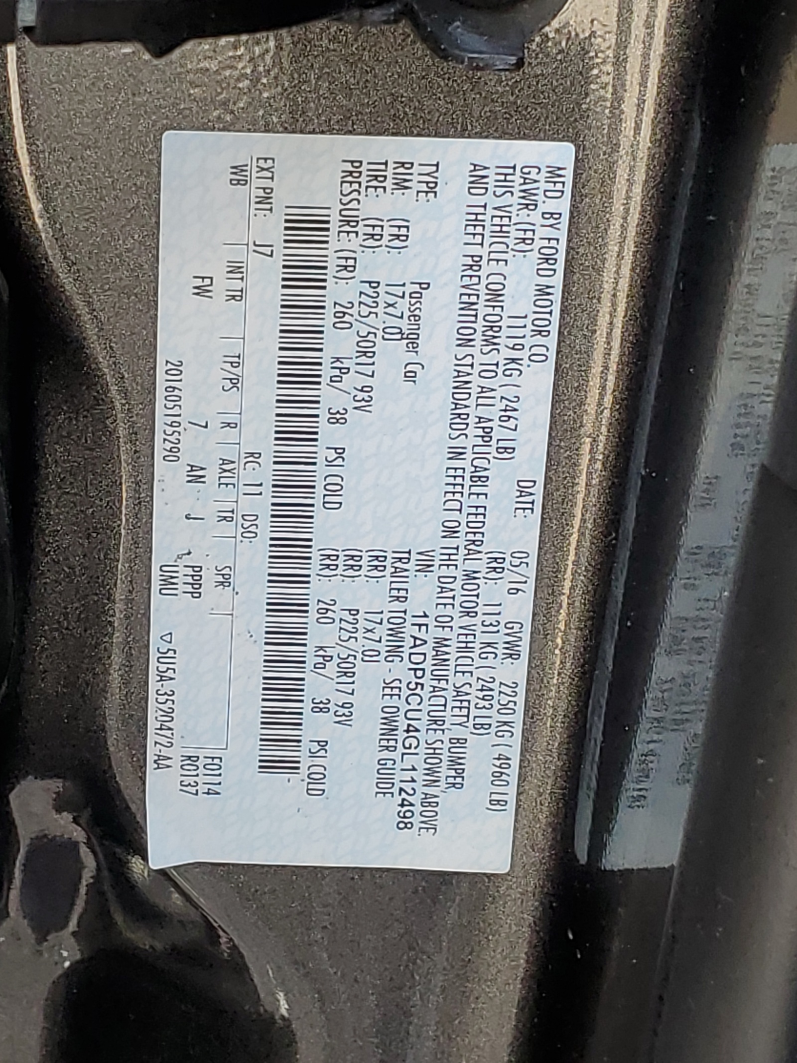 1FADP5CU4GL112498 2016 Ford C-Max Premium Sel