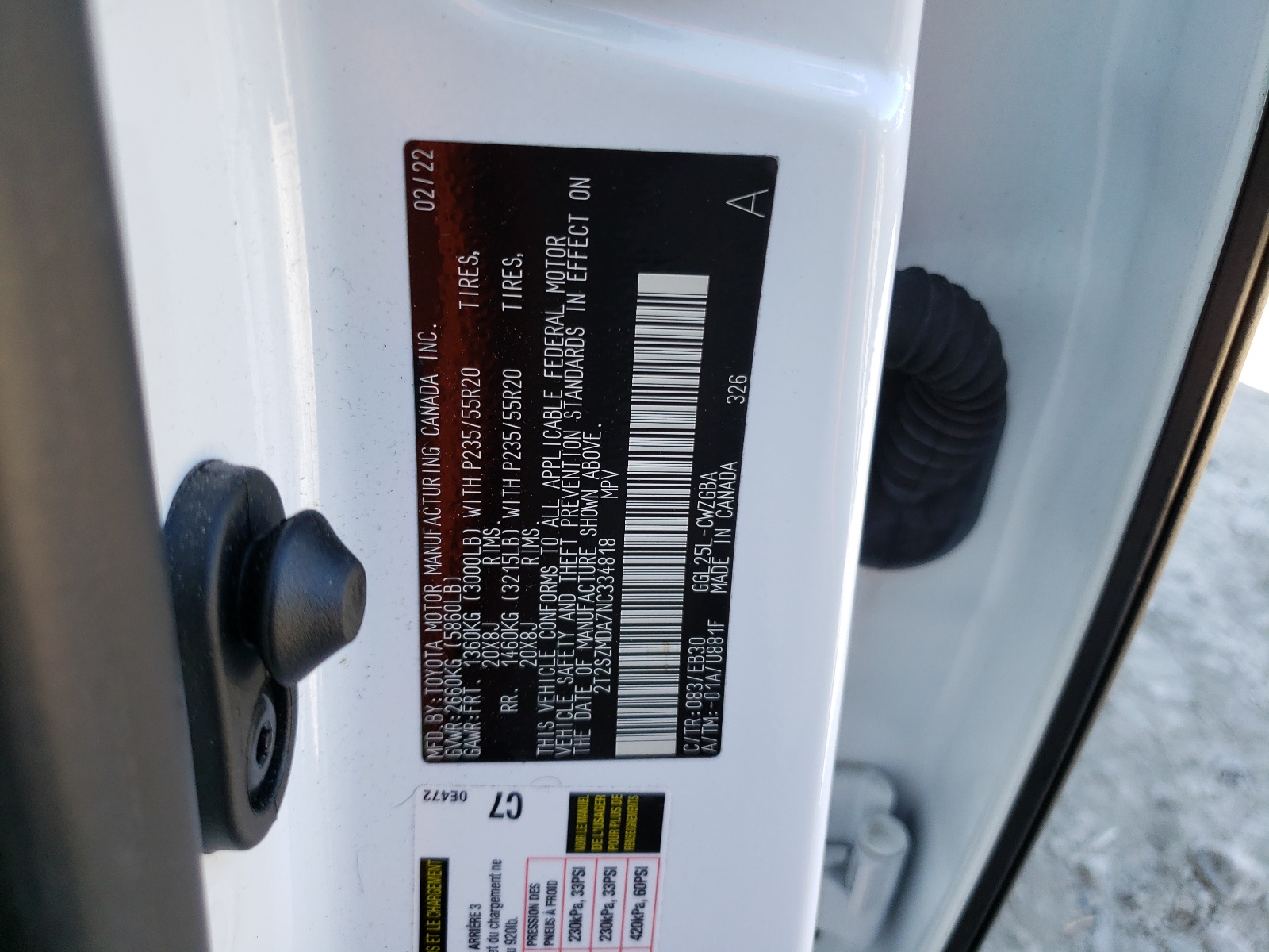 2T2SZMDA7NC334818 2022 Lexus Rx 350 F-Sport