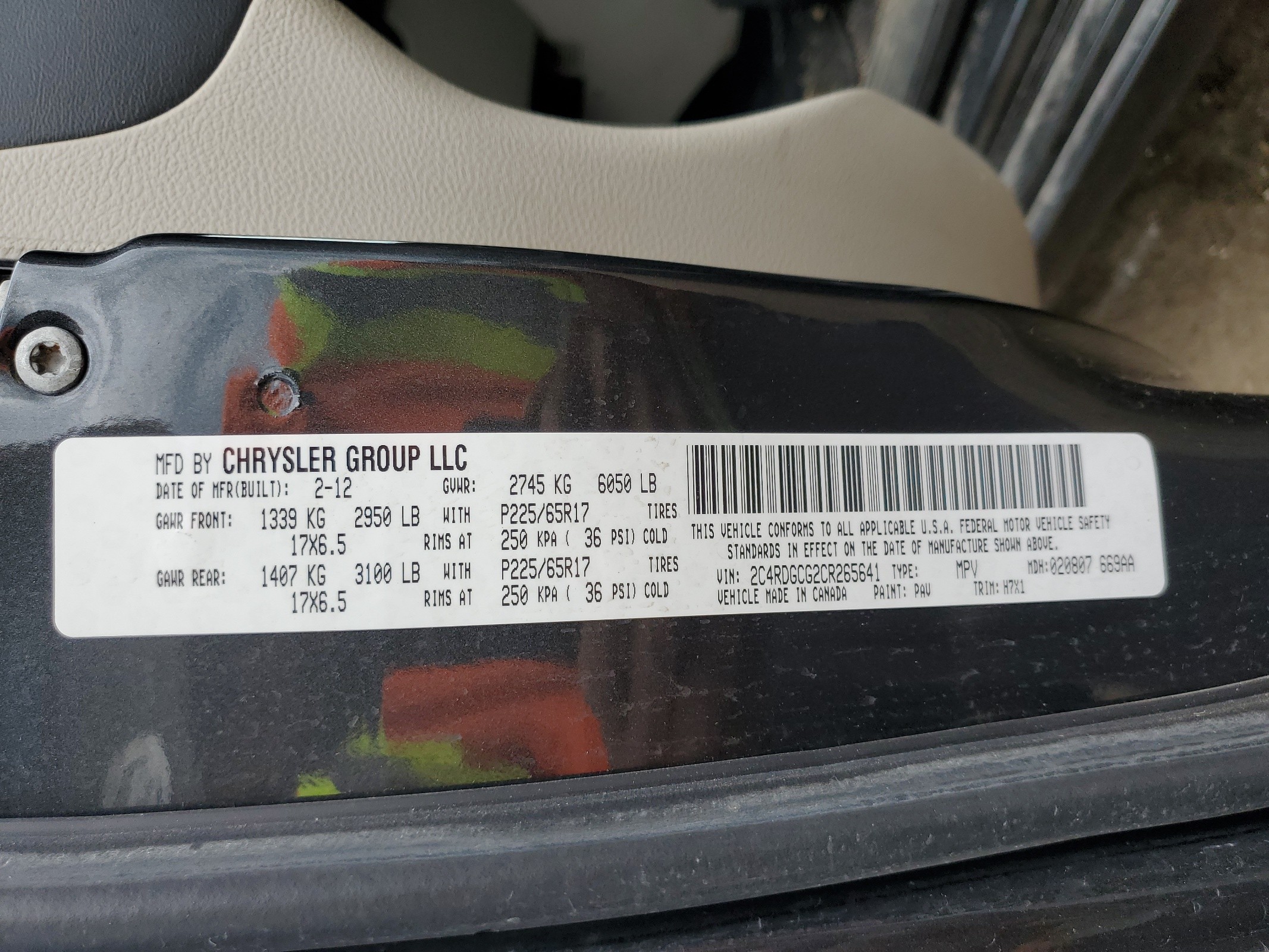 2C4RDGCG2CR265641 2012 Dodge Grand Caravan Sxt