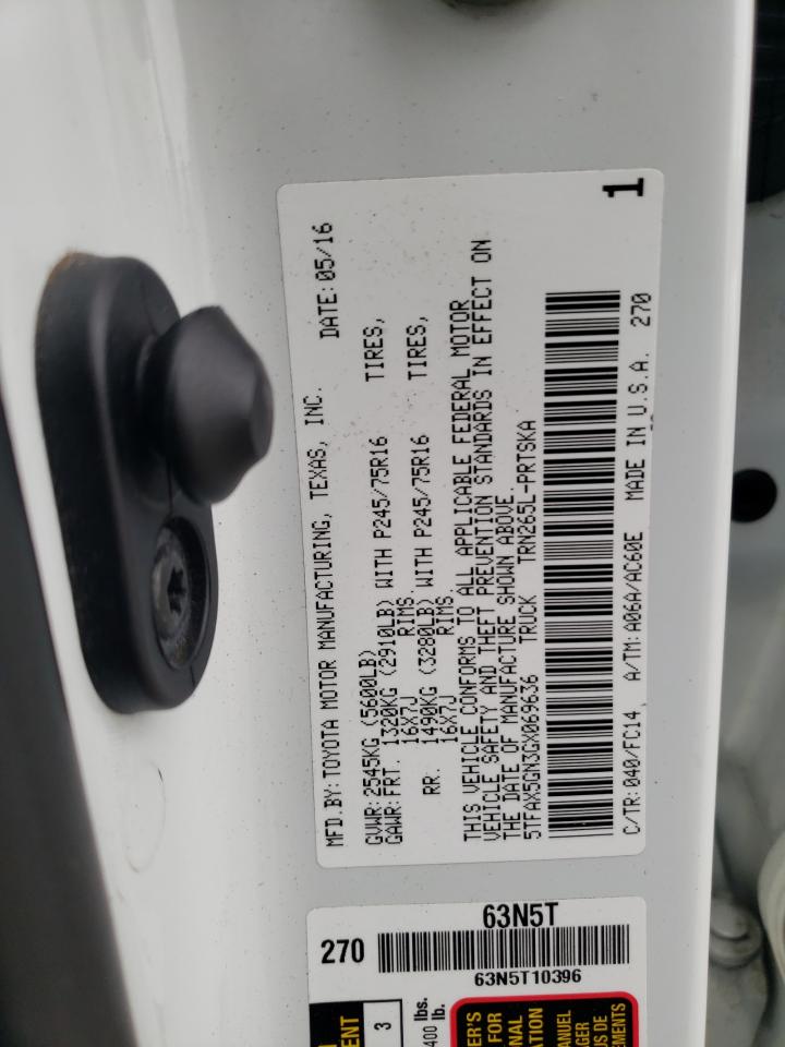 2016 Toyota Tacoma Double Cab VIN: 5TFAX5GN3GX069636 Lot: 65061485