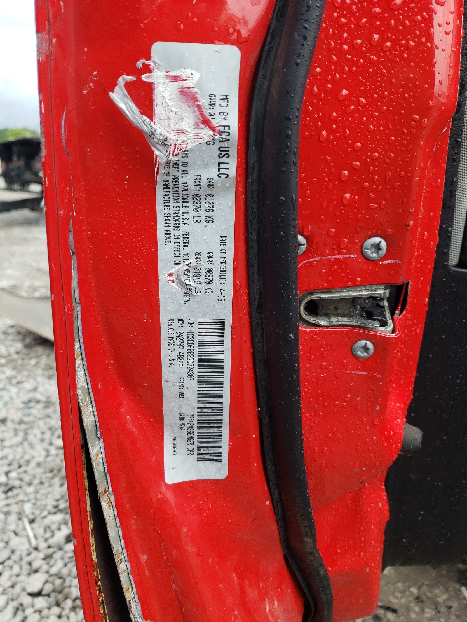 1C3CDFBB2GD704307 2016 Dodge Dart Sxt