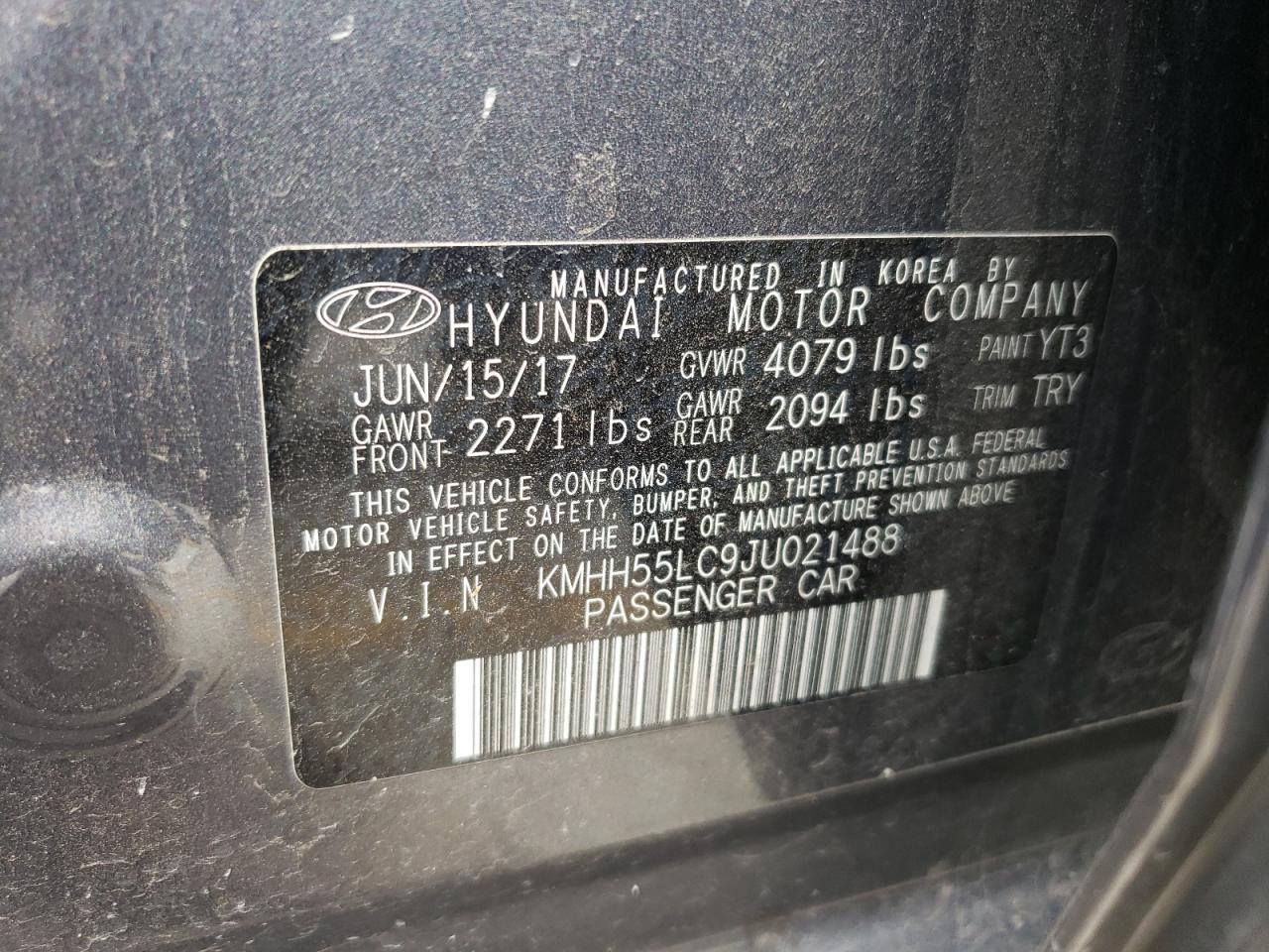 2018 Hyundai Elantra Gt Sport VIN: KMHH55LC9JU021488 Lot: 58296414