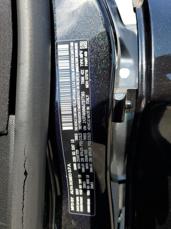 2018 Alfa Romeo Stelvio Ti Sport VIN: ZASFAKNN9J7B77363 Lot: 58582584