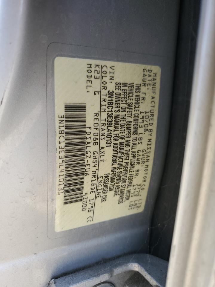 2009 Nissan Versa S VIN: 3N1BC13E39L410131 Lot: 60672904