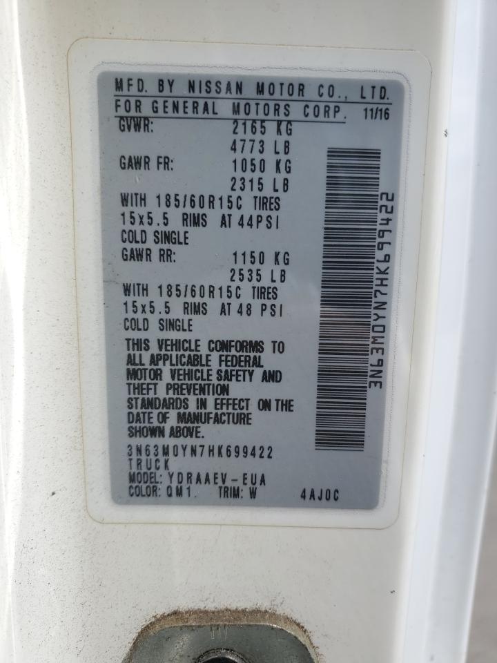 2017 Chevrolet City Express Ls VIN: 3N63M0YN7HK699422 Lot: 60668584