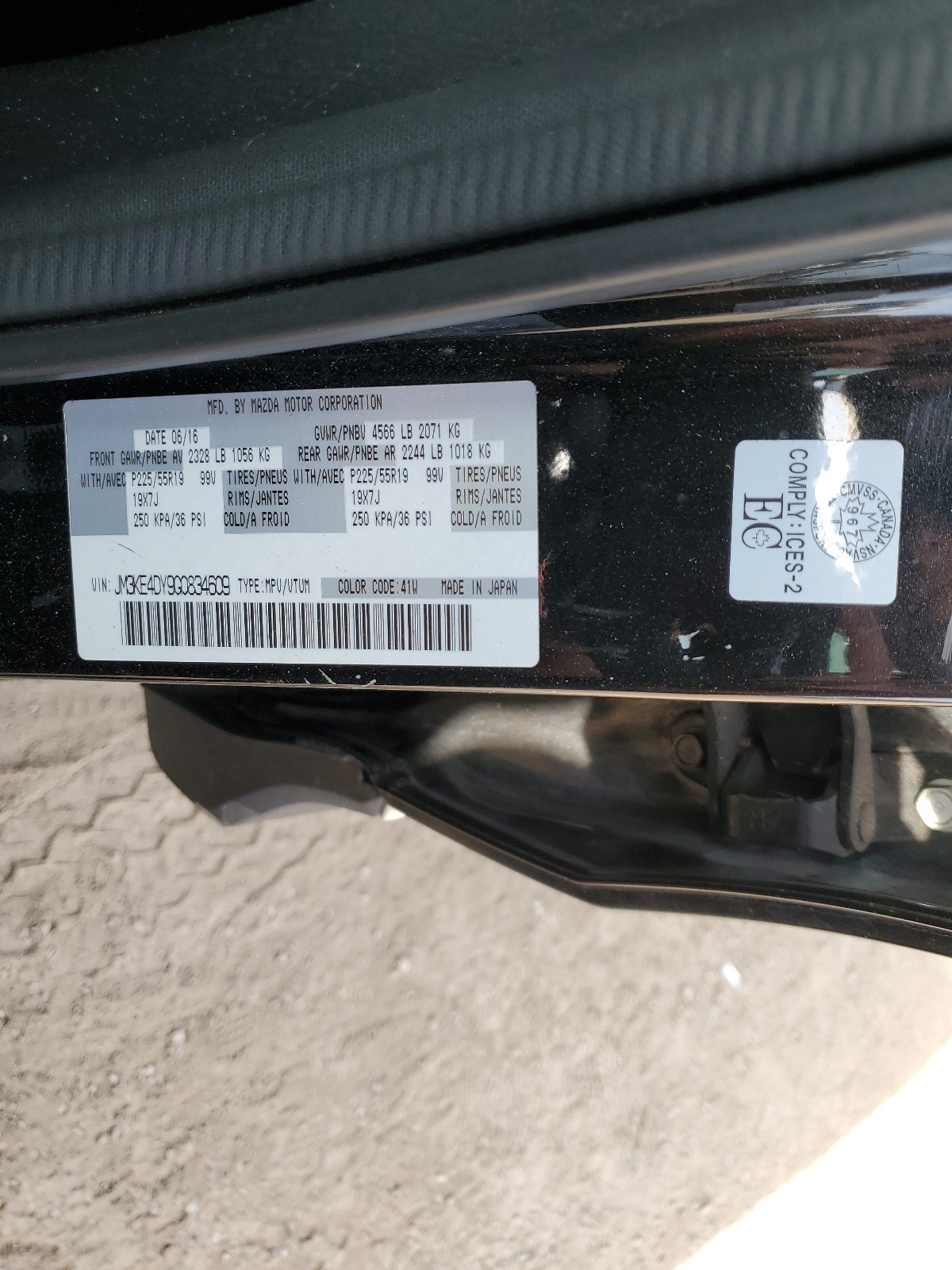 JM3KE4DY9G0834609 2016 Mazda Cx-5 Gt