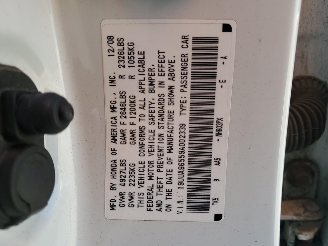 2009 Acura Tl VIN: 19UUA96559A002339 Lot: 58065624