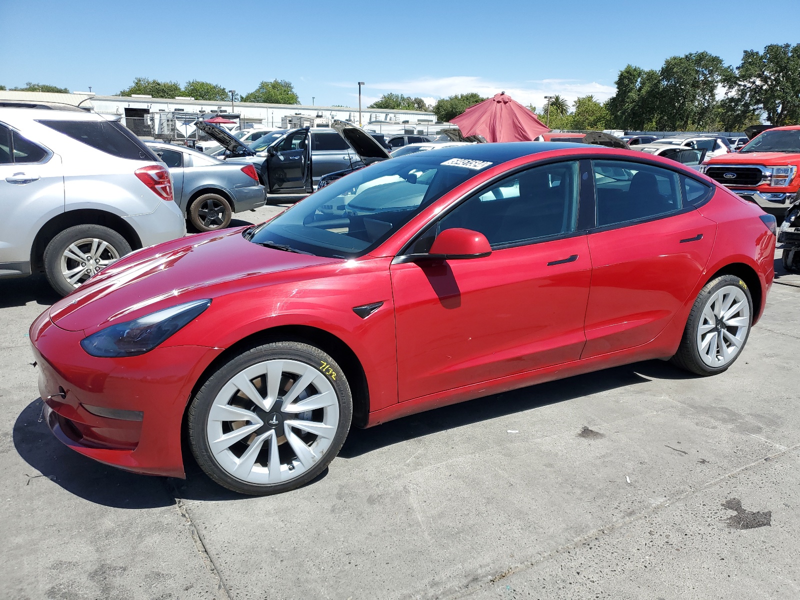 2022 Tesla Model 3 vin: 5YJ3E1EA4NF144388