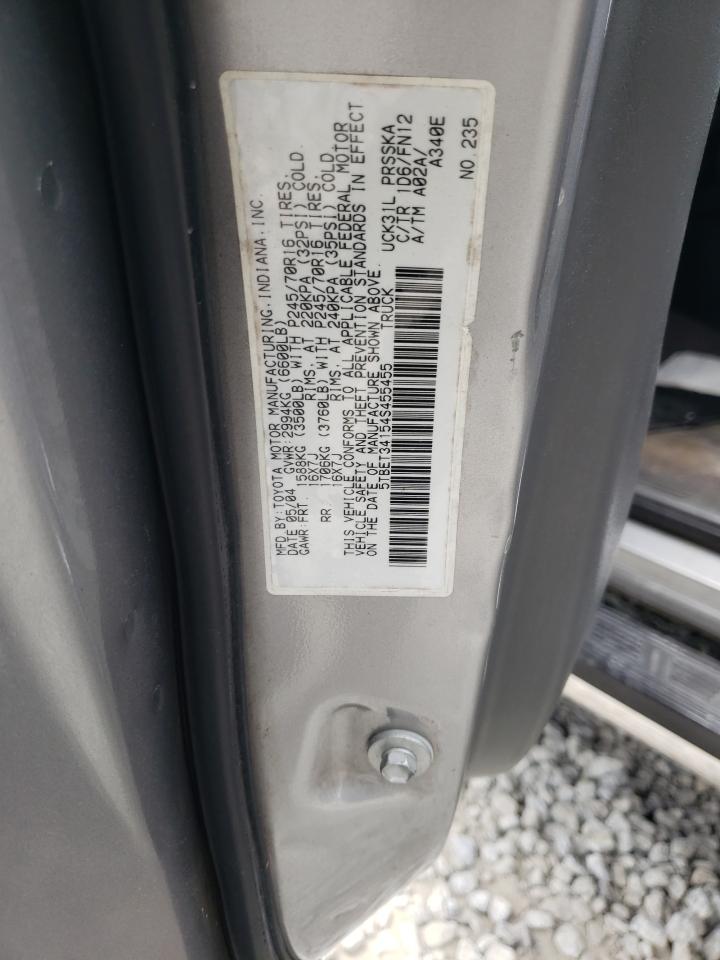 5TBET34154S455455 2004 Toyota Tundra Double Cab Sr5