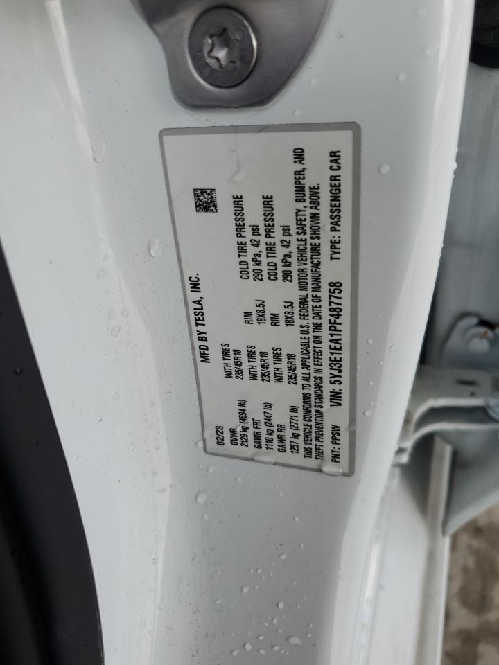 5YJ3E1EA1PF487758 2023 Tesla Model 3